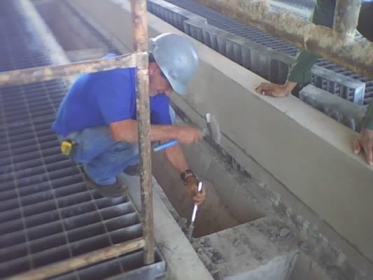 Instalações DustControl em uma moega de recebimento pela empresa Wings Ltda